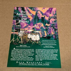 Dave Abbruzzese of Pearl Jam - DW DRUMS - 1994 Print Advertisement